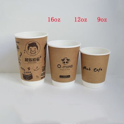 Cina Peralatan Double Wall Ripple Coffee Cup 45 sampai 104 Mm Paper Cup Top Diameter pemasok