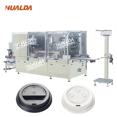 Cina Desain Custom 22KW Cup Lid Forming Machine 10 - 35 Kali / Min Kecepatan Pemotongan Maks pemasok