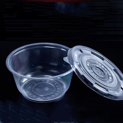 Mini ramah lingkungan pp pakai cangkir saus plastik transparan dengan tutup penutup pemasok