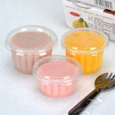 Murah ramah lingkungan 10oz cangkir plastik PET yang jelas untuk es krim dengan tutup pemasok