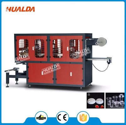 Excellent Cup Lid Forming Machine 0.4 - 0.7 Mpa Tekanan Pengoperasian yang Mudah pemasok