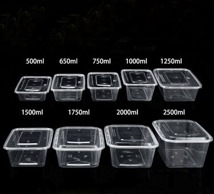 Rectangle Tutup plastik transparan membentuk mesin untuk wadah makanan pemasok